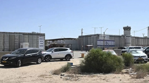 Captura de video del exterior de la prisión de alta seguridad de Saharonim, en el desierto israelí de Neguev.