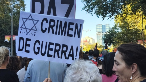 La manifestación madrileña a su paso por la Calle Alcalá