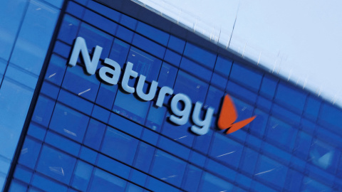 El logo de Naturgy en su sede en Madrid. El logo de Naturgy en su sede en Madrid.