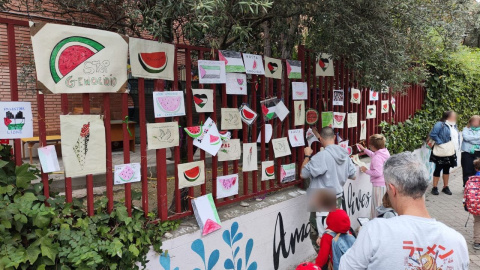 Iniciativa en apoyo a Palestina en un colegio de la Comunida de Madrid.