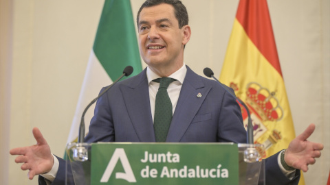 El presidente de la Junta de Andalucía, Juan Manuel Moreno. Archivo.