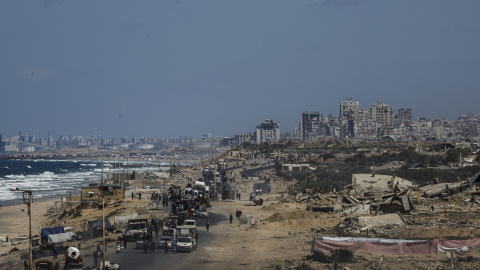 Territorios palestinos en el campamento de Nuseirat.