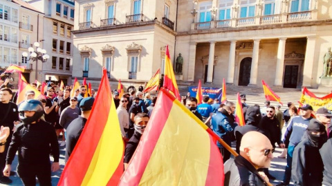 Ultras Gasteiz TELEGRAM Ultraderechistas presentes el domingo en la movilización organizada en Gasteiz.