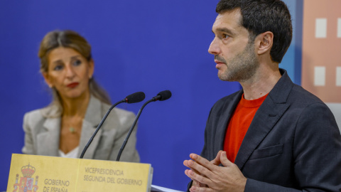Pablo Bustinduy, Yolanda Díaz Pablo Bustinduy y Yolanda Díaz, este lunes en el Ministerio de Trabajo.