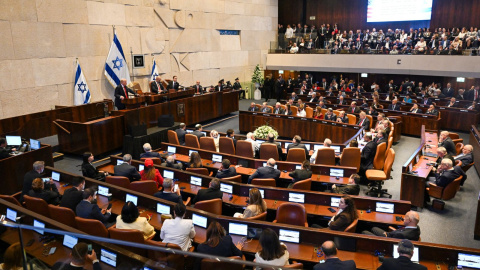 Trump interviene en el Parlamento de Israel.