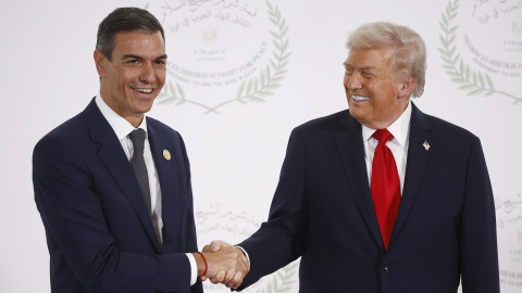 b8fda438098774f24e0b9d7d1a02ef2ba8fd9b32w Trump y Pedro Sáchez en La Cumbre de Paz de Gaza en Sharm El Sheikh