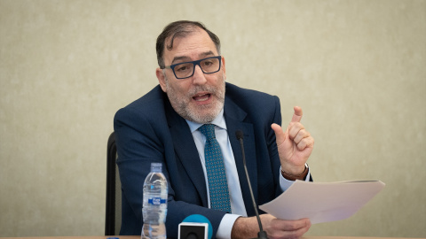 Imagen de archivo del juez de la Audiencia Nacional, Eloy Velasco, durante un seminario en Barcelona.