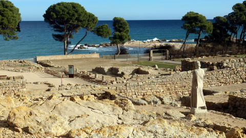Pla general del jaciment d'Empúries, en una imatge d'arxiu