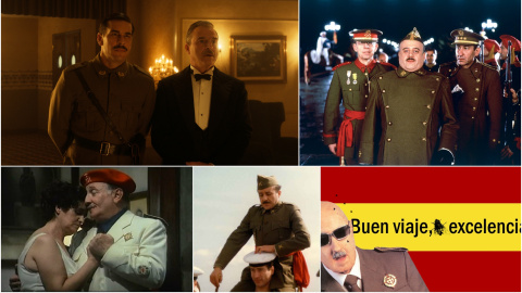 Imágenes de las películas 'La cena', 'Madregilda', 'Espérame en el cielo', 'Dragón Rapide', y '¡Buen viaje, excelencia!'.