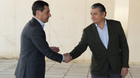 Juan Manuel Moreno y Antonio Sanz, en una imagen de archivo.