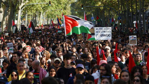 Manifestación propalestina de Barcelona.