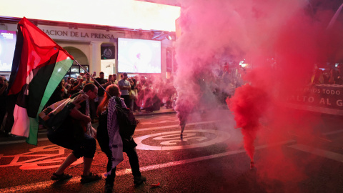 Manifestación de apoyo a Palestina en Madrid.