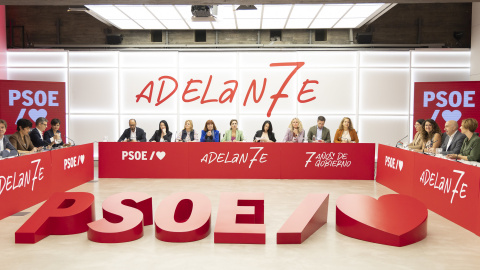 Imagen de la Ejecutiva Federal del PSOE celebrada el pasado 22 de septiembre en Ferraz. Imagen de la Ejecutiva Federal del PSOE celebrada el pasado 22 de septiembre en Ferraz.