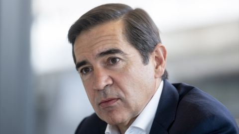(Foto de ARCHIVO)El presidente del BBVA, Carlos Torres Vila, durante una entrevista para Europa Press, en el edificio ‘La Vela’, en la ciudad del BBVA, a 8 de octubre de 2025, en Madrid (España). Torres Vila, ingeniero eléctrico, licenciado en Administración de Empresas por el MIT y licenciado en Derecho por la UNED, es presidente del BBVA desde 2019. Previamente trabajó como consejero delegado del banco y ha sido socio de McKinsey y director financiero de EndesaAlberto Ortega / Europa Press08 OCTUBRE 2025;ECONOMÍA;FINANZAS