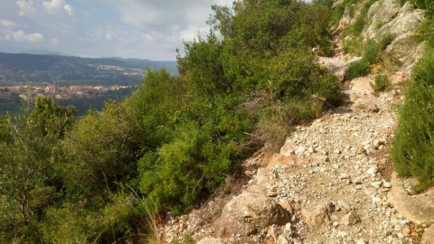 El punt on va caure Isak Andic, a Collbató