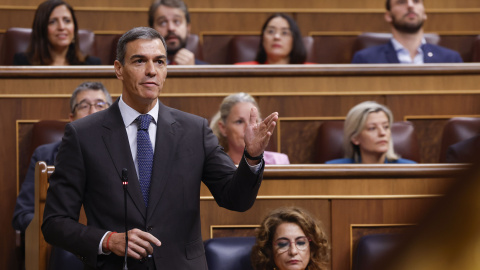 f24a468de520ea6f8b42416679013e6535a15984 Pedro Sánchez en la sesión del control al ejecutivo celebrada este miércoles.