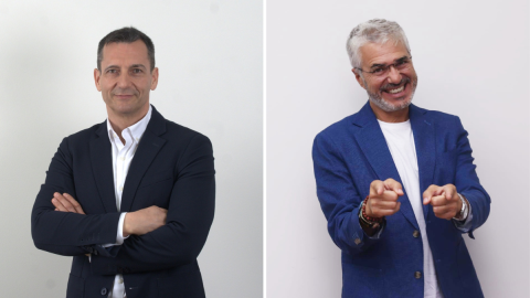 OndaCeroMadridSur El consejero delegado de La Radio Que Viene, Florencio Torres Arrobas (izda.), y el presentador Agustín Bravo.