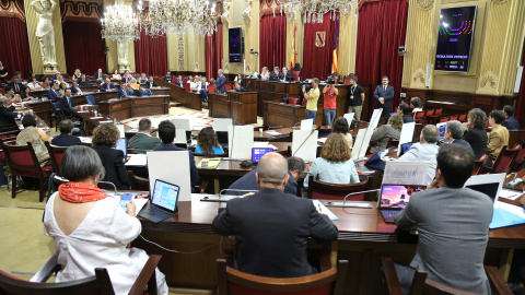 EuropaPress_6039814_hemiciclo_sesion_plenaria_parlament_balear_18_junio_2024_palma_mallorca El Parlament balear durante el debate de la proposición de Vox para derogar la Ley de Memoria Democrática.