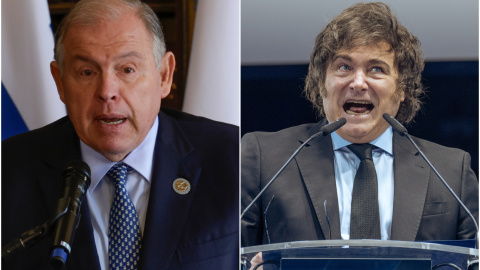 Milei-Werthein Imagen de archivo del ministro de Relaciones Exteriores de Argentina, Gerardo Werthein, y el presidente argentino Javier Milei