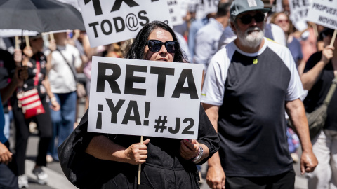 retaya Varias personas durante una manifestación en Madrid a favor de los derechos de los autónomos celebrada en junio de 2025.