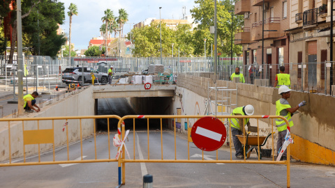 El paso hacia el Barranco de la Saleta, en Sedaví, un año después de las inundaciones.