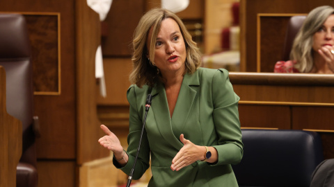 EuropaPress_6961218_ministra_portavoz_educacion_formacion_profesional_pilar_alegria_interviene Pilar Alegría, en el Congreso. Archivo.