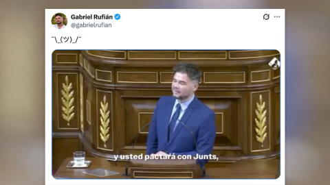 rufian-junts Gabriel Rufián recuerda sus palabras sobre Junts.