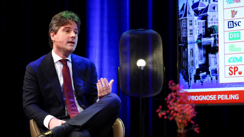 El líder del partido democristiano neerlandés CDA, Henri Bontenbal, en una entrevista  en la Universidad de Twente, en Enschede.