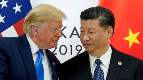 trump Imagen de archivo del presidente de EEUU, Donald Trump, junto al presidente de China, Xi Jinping, en la cumbre de líderes del G20 en Osaka.