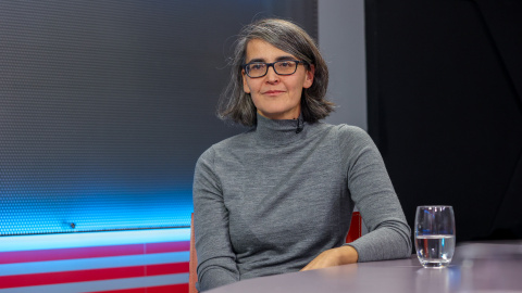 Carmina Gustrán Loscos, comisionada de los 50 años de 'España en Libertad' en la redacción de 'Público'.