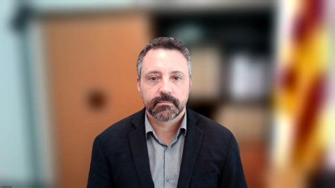 Captura de pantalla de l'entrevista en vídeo amb Carles Martí.