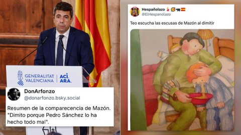 Críticas y memes tras la dimisión de Mazón. Críticas y memes tras la dimisión de Mazón.