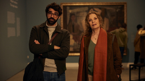 Verdaguer con Isabelle Renauld (Foto Quim Vives) Verdaguer junto a Isabelle Renauld en 'Siempre es invierno".