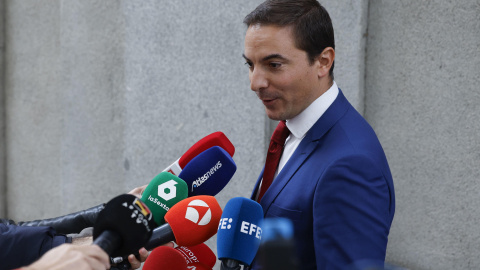 Juan Lobato a su llegada este miércoles al Tribunal Supremo.