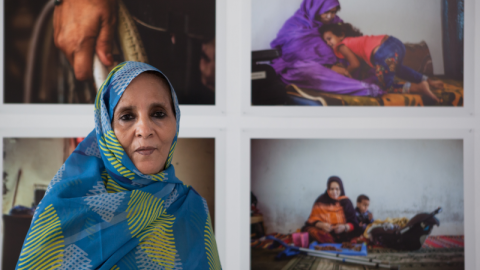 Suelma Beiruk, ministra de Asuntos Sociales y Promoción de la Mujer de la RASD.