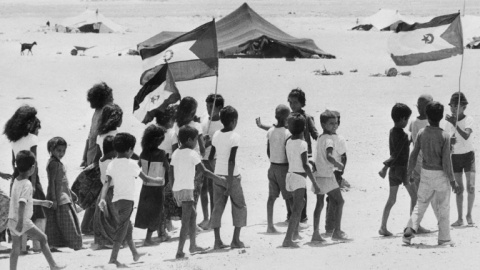 Imagen de los campamentos saharauis en Tinduf en 1978.