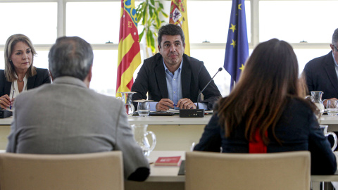 Carlos Mazón El 'president' de la Generalitat en funciones, Carlos Mazón, preside la reunión plenaria de su ejecutivo.