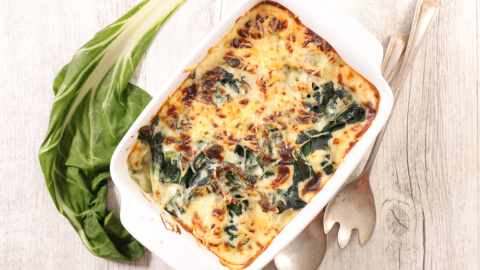 Receta de acelgas gratinadas con bechamel Receta de acelgas gratinadas con bechamel