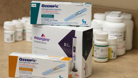 Ozempic Cajas de Ozempic y medicamentos inyectables utilizados para tratar la diabetes tipo 2.