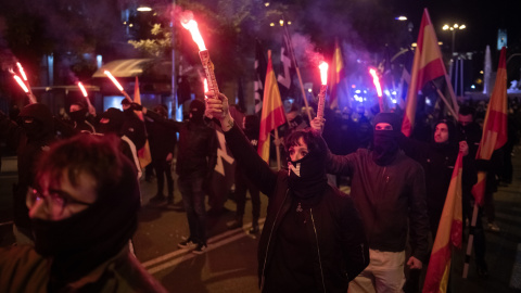 Manifestación convocada por Núcleo Nacional.Fernando Sánchez / Europa Press08 NOVIEMBRE 2025;MANI;PRONTESTA;CONCENTRACIÓN;NACIONALISMO;NACIONALISTAS;NÚCLEO NACIONAL;08/11/2025