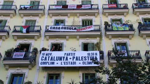Presentació popular del partit Catalunya-Palestina a la casa Orsola. Presentació popular del partit Catalunya-Palestina a la casa Orsola.