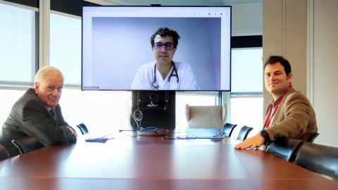 0b8d022bc5436006a8a46035b9c30311d6d9d6d3w Los doctores Valentín Fuster, Xavier Rosselló y Borja Ibáñez.