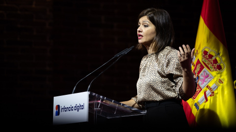La ministra de Juventud e Infancia, Sira Rego, interviene en la presentación del estudio 'Infancia digital 2025', en Green Patio, a 11 de noviembre de 2025, en Madrid (España). La ministra de Juventud e Infancia, Sira Rego, interviene en la presentación del estudio 'Infancia digital 2025', en Green Patio, a 11 de noviembre de 2025, en Madrid (España).