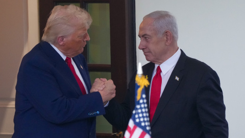El presidente de EEUU, Donald Trump, junto al primer ministro israelí, Benjamín Netanyahu.