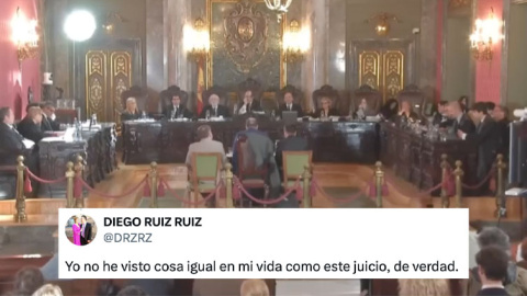 Reacciones al instante que ha provocado risas en el juicio al fiscal general del Estado.
