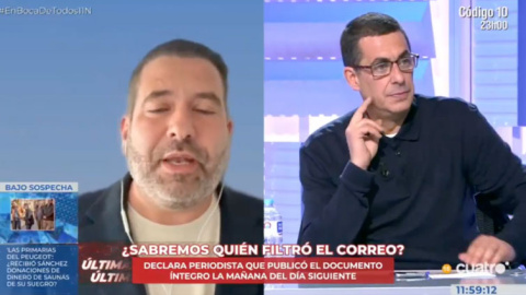 Chema Garrido y Antonio Naranjo en el programa 'En Boca de todos'.