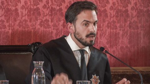 José Ignacio Ocio, abogado del Estado que ha defendido al fiscal general, en su intervención final