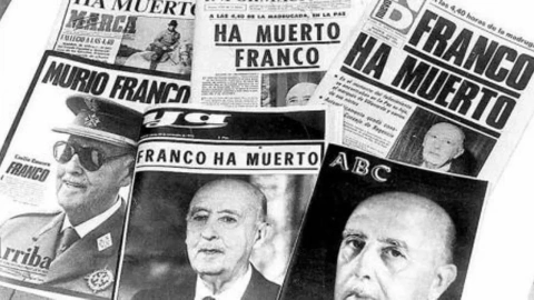 Imágenes de archivo del día de la muerte de Franco