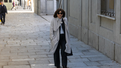 Almudena Lastra, durante la primera jornada del juicio al fiscal general del Estado en Madrid. Almudena Lastra, durante la primera jornada del juicio al fiscal general del Estado en Madrid.