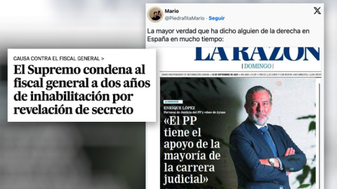 Tuits y memes sobre la condena al fiscal general. Tuits y memes sobre la condena al fiscal general.